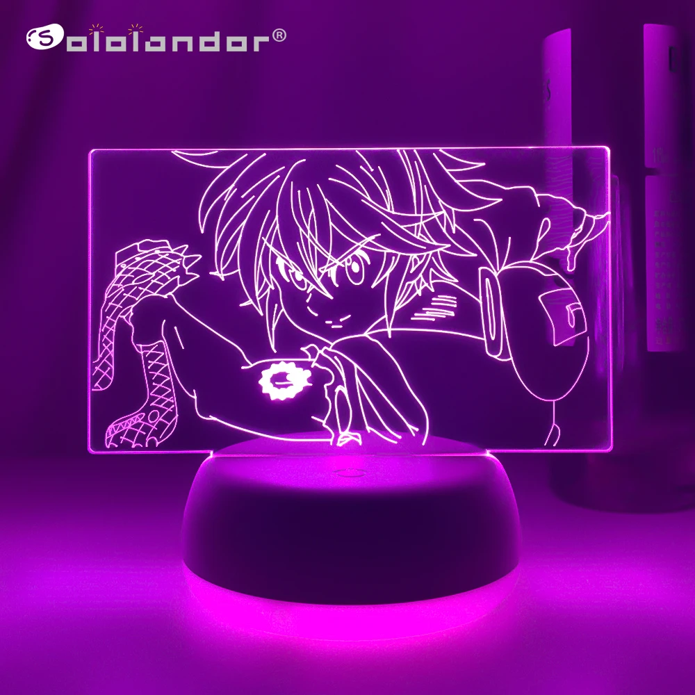 

Anime Led Light the Seven Deadly Sins Meliodas for Kid Bedroom Decoration Nightlight Birthday Gift Room Decor Desk 3d Lamp Manga