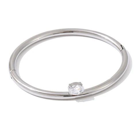 Женский золотистый браслет Yhpup из нержавеющей стали с кубическим цирконием