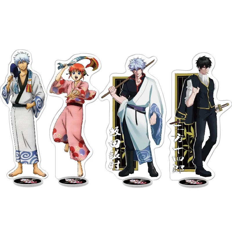 

Gintama Anime Figure Creative Shimura Shinpachi Kagura Toy Figures Woman Action Figure Stand Figurine Model Doll Toys Acrylic
