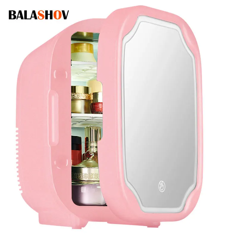 Mini Refrigerator with LED Light Cosmetic Skincare Refrigerators Makeup for Home Office and Car Portable Fridge Cooler Warme