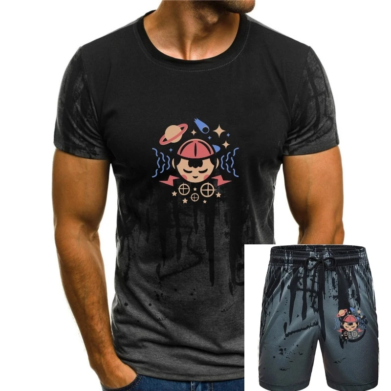 

Men PSI Power Earthbound T Shirts Mother RPG Ness Lucas Giygas Video Game Cotton Short Sleeve Tee Shirt Graphic Printed T-Shirts
