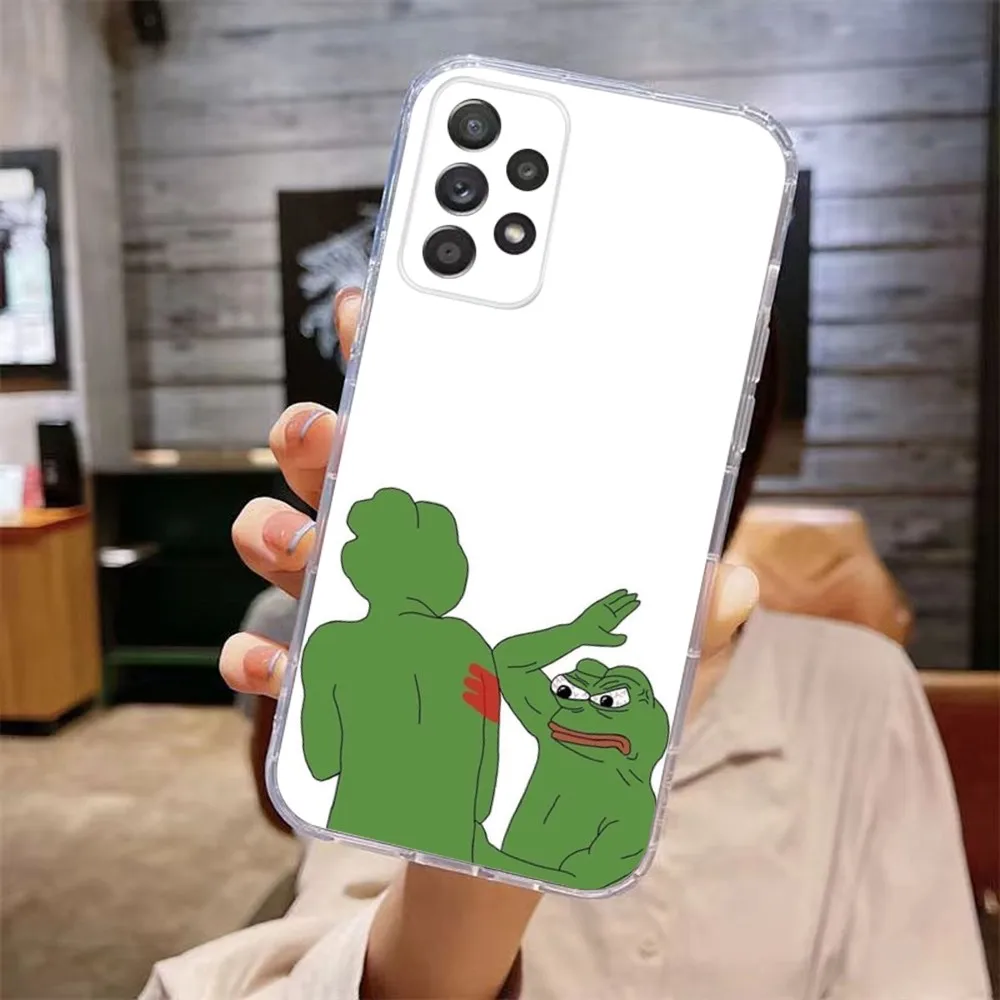 Чехол для телефона Funny P-Pepe the Frog Samsung Galaxy A71 70 52 51 40 31 A50 30S 21S Note20ultra прозрачный чехол