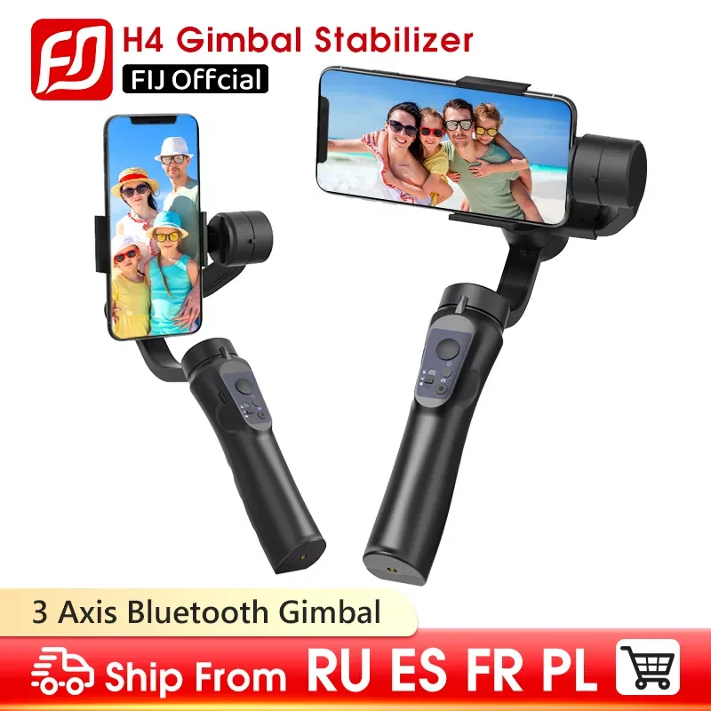 

Gimbal H4 3 Axis USB Charging Video Record Support Universal Adjustable Direction Handheld Gimbal Smartphone Stabilizer Vlog