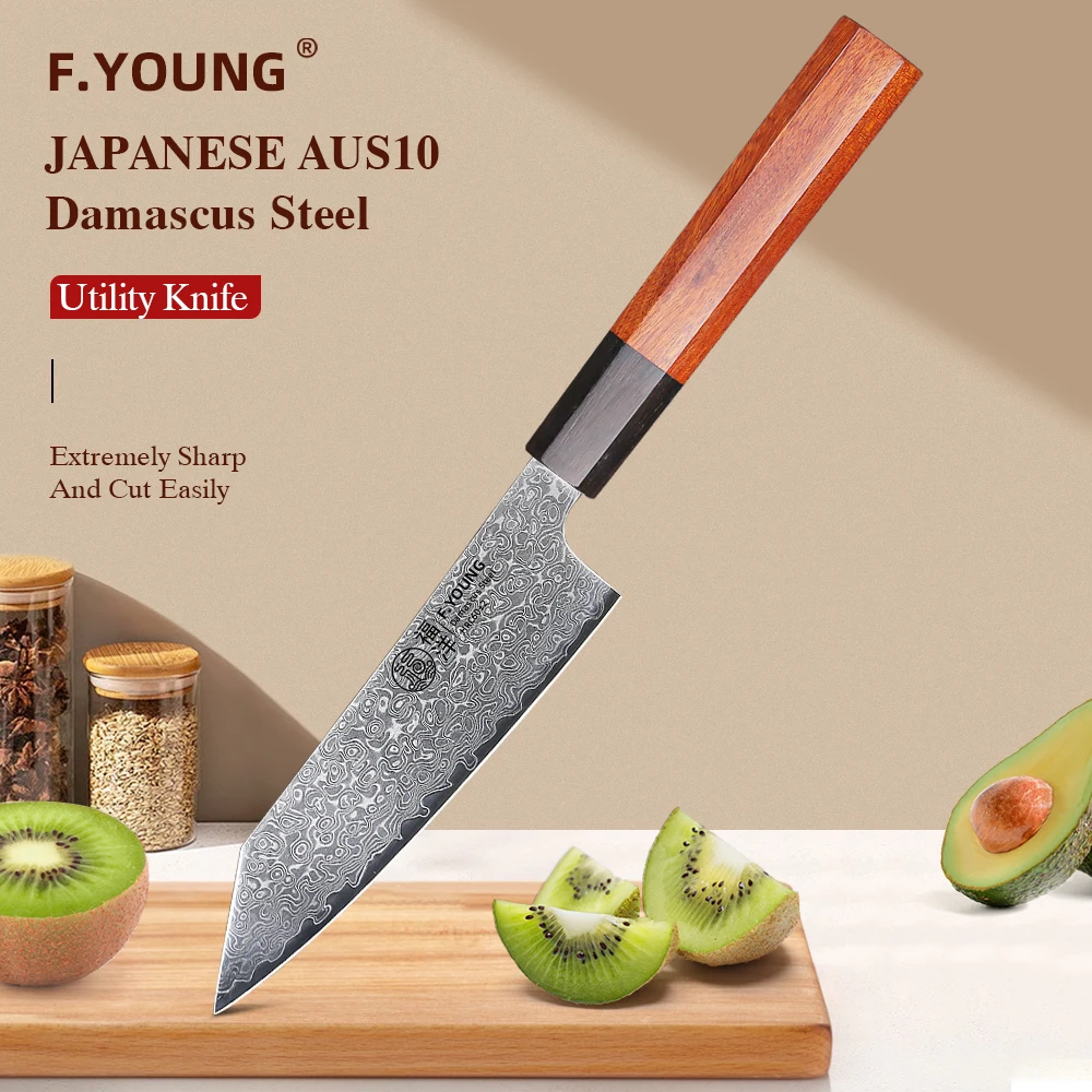 F.YOUNG Профессиональный кухонный нож для шеф-повара брикет 5 дюймов резки фруктов