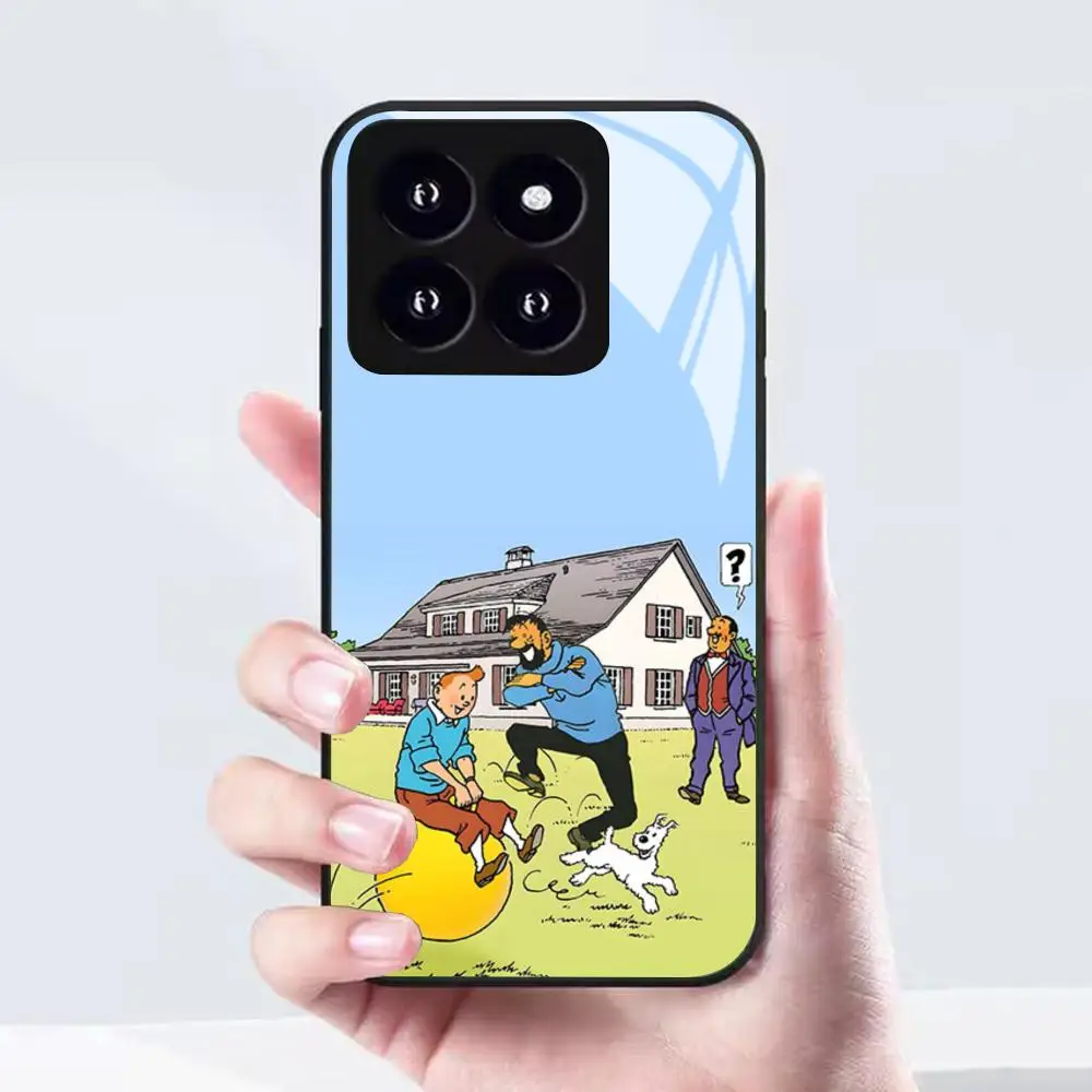 Фото Чехол для телефона A-Adventures Of Tintin-S для Xiaomi 17 15 14 13 12 Mi 11 X T Ultra Pro Lite 5G, черный, стеклянный №2
