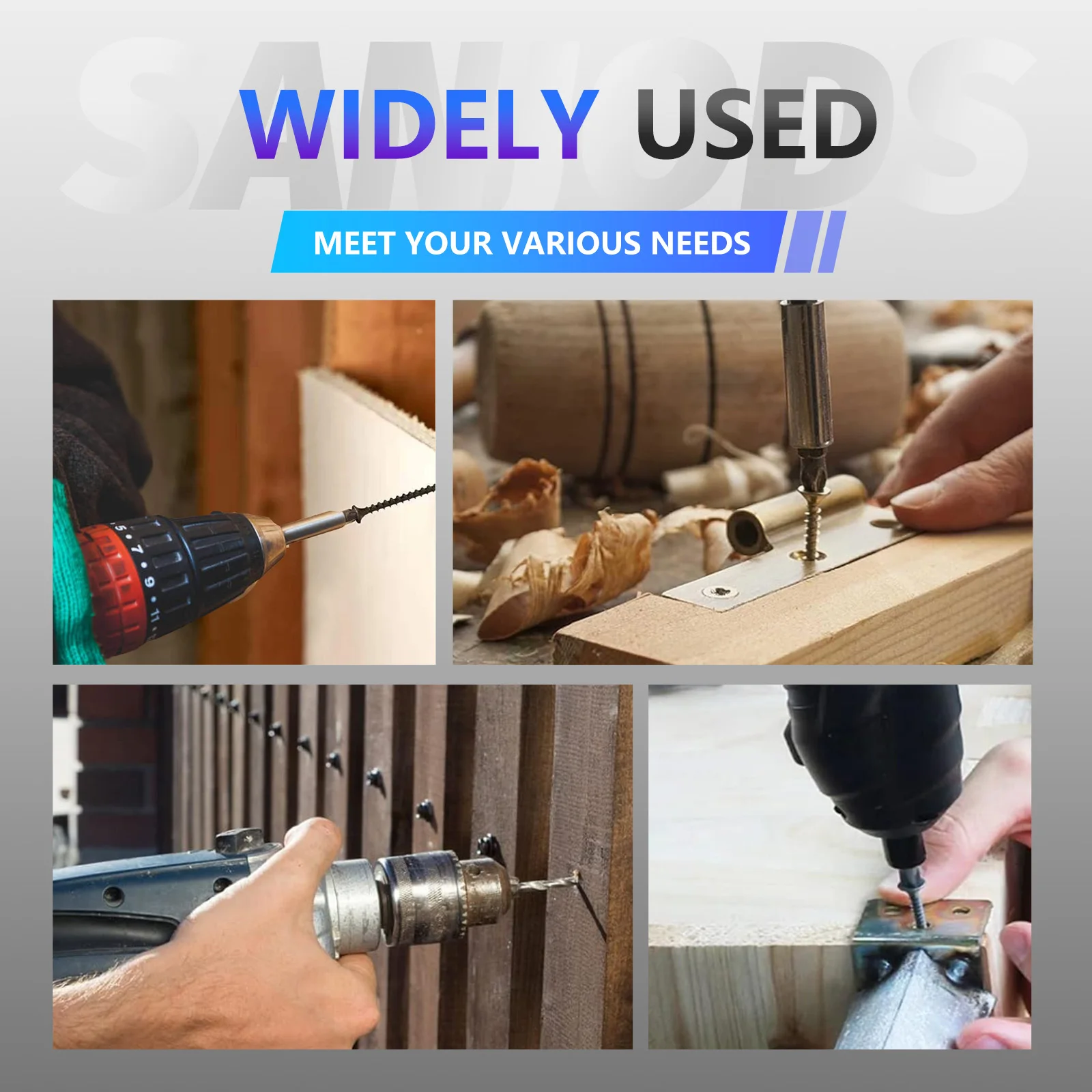 Набор Винтов Для Дерева Высокой Твердости 60 Шт. Крестообразная Головка С Грубой