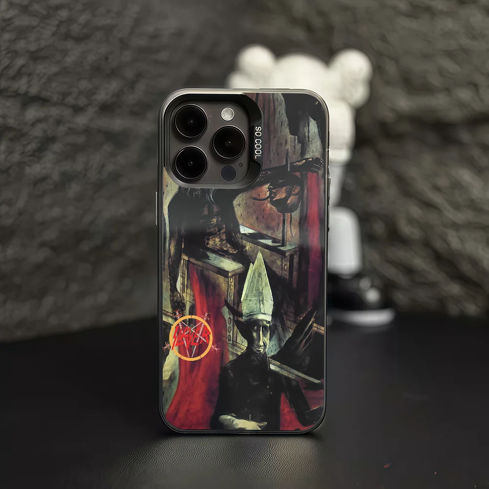Фото Чехол для телефона Band S-Slayer для iPhone 12, 11, 13, 14, 15, 16, 17 Max Pro Plus Mini, защитный цветной чехол IMD №5