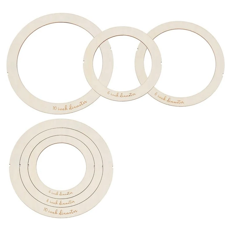 6 шт. круглые формы для резки макраме Деревянный инструмент настенный подвесной