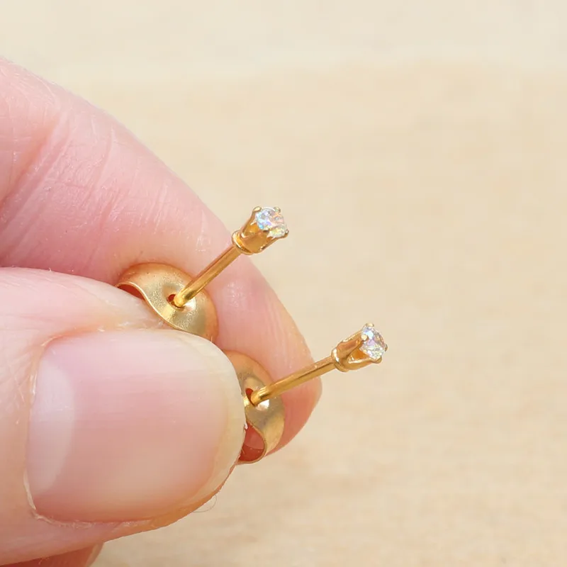 Размер от 2 мм до 5 фотоэлемент с круглыми цветными фианитами AB Женская для мужчин