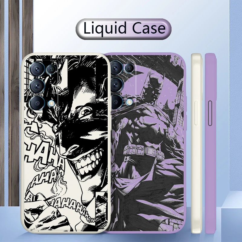 

Cool Superhero Batman For OPPO Find X5 Pro X3 Pro X2 Neo 7Z 6 5 4Z 2Z SE Lite Pro 4G 5G Liquid Rope Silicone Phone Case