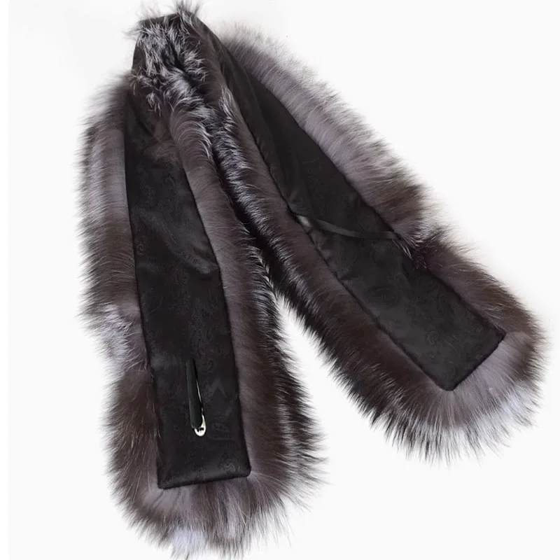 Новинка 2024 года теплая шаль из лисьего меха и зимний двойной теплый шарф