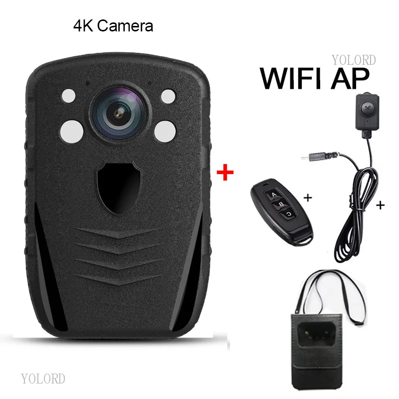 

4K 2K 2160P 1440P 48 МП FHD 1296P Wi-Fi Внешняя камера для тела полицейская изношенная DV видеокамера ночного видения Обнаружение движения