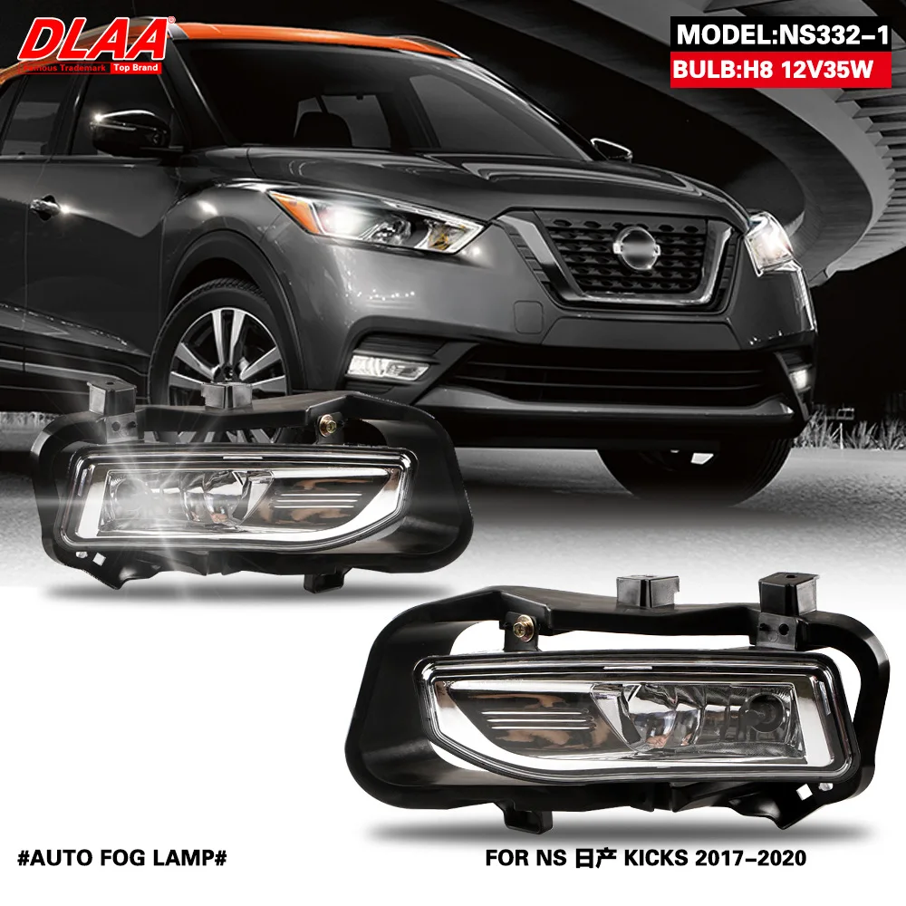 Фото 2 шт. противотуманные фары для Nissan X-Trail Rogue Kicks Qashqai Sentra 2017 2018 2019 2020 галогенные противотуманные фары переднего бампера противотуманные фары №1
