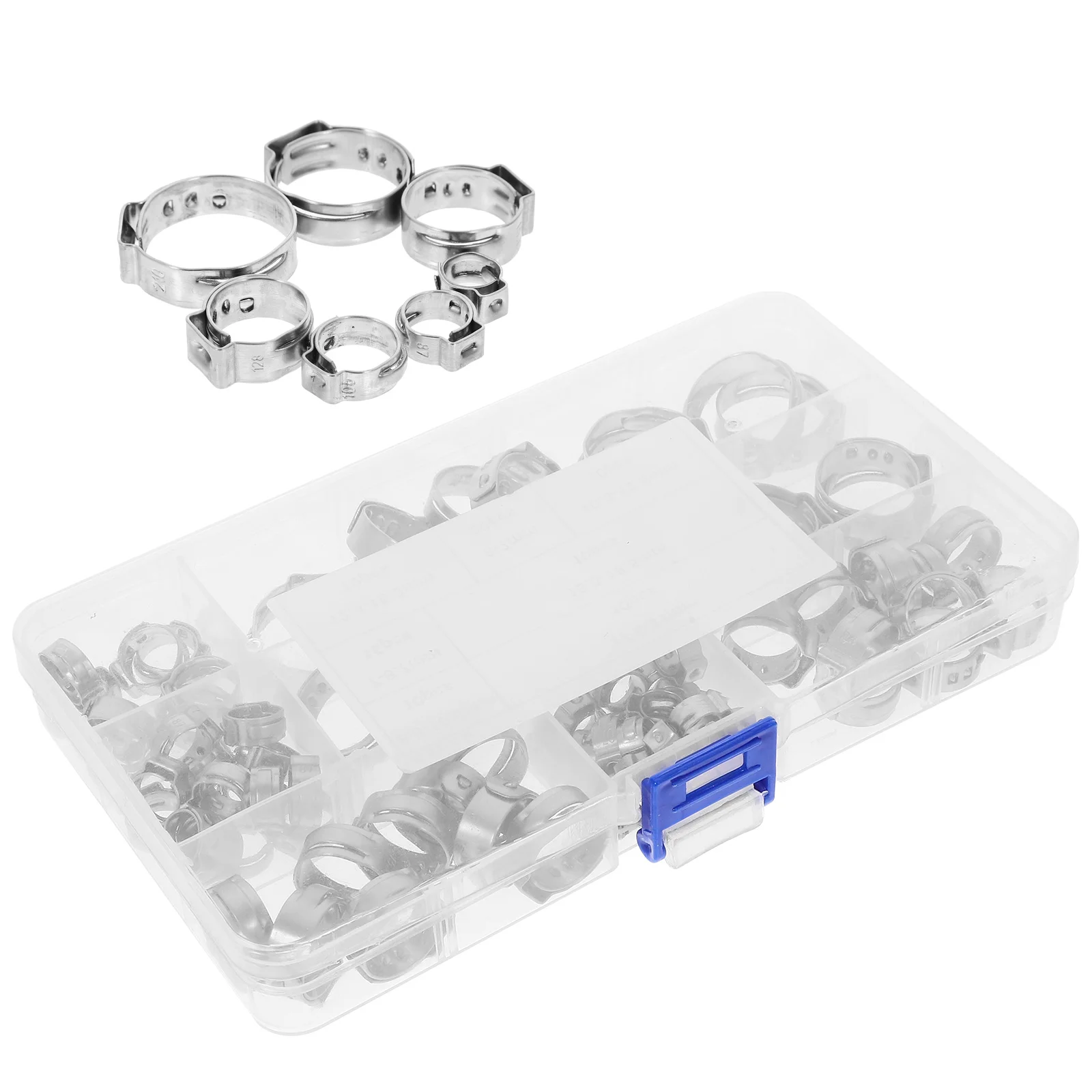 

Hose Clamp Fastener Clip Tighten Fixed Clamps Garden Stainless Steel Single Ear Pipe