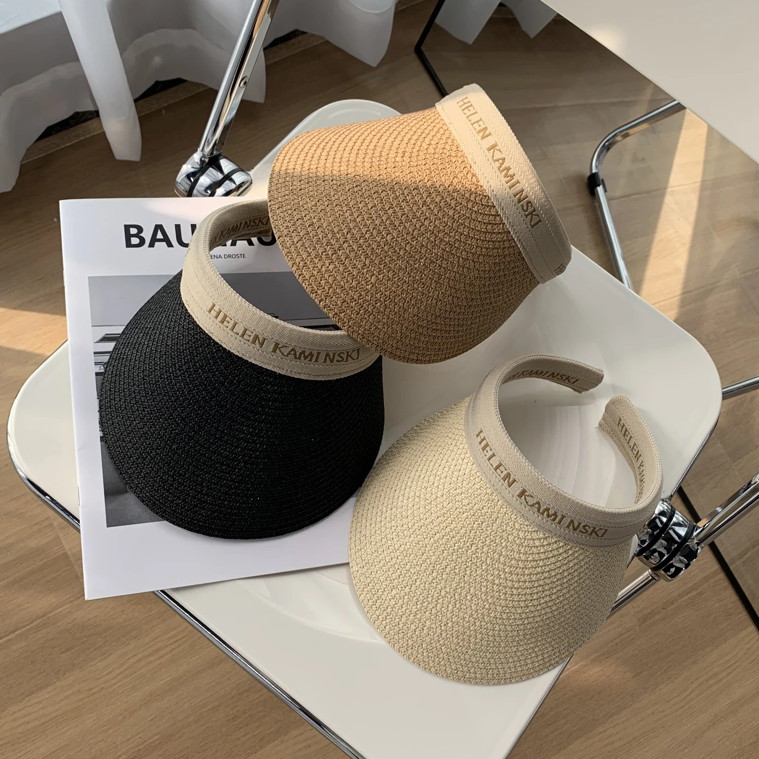 Woman Sun Hats Summer Anti-UV Female Outdoor Visor Caps Hand Made Straw Cap Casual Shade Hat Empty Top Beach |