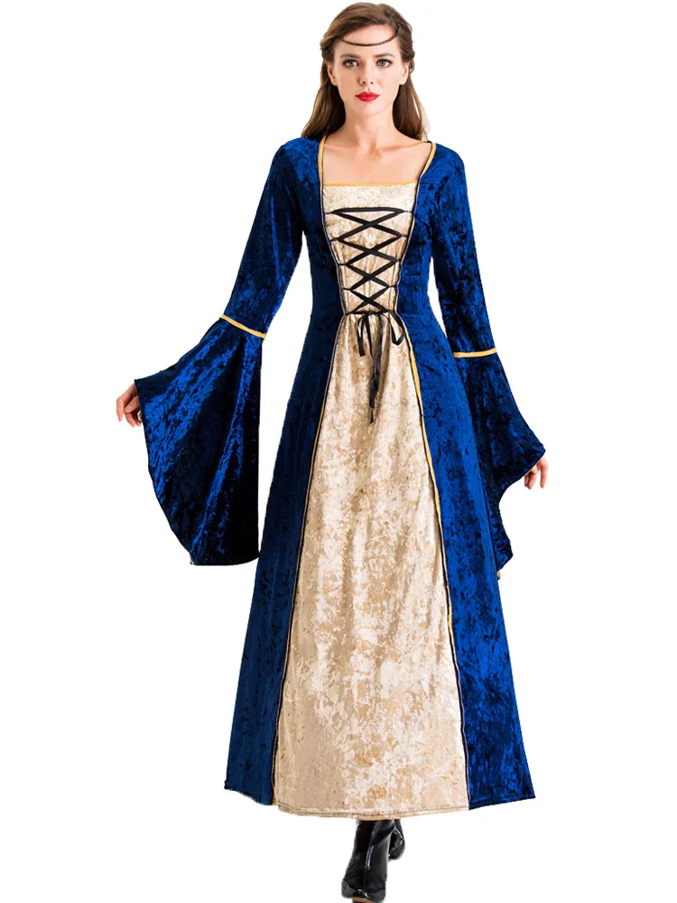 Женское винтажное платье принцессы роскошное Королевское Платье с квадратным