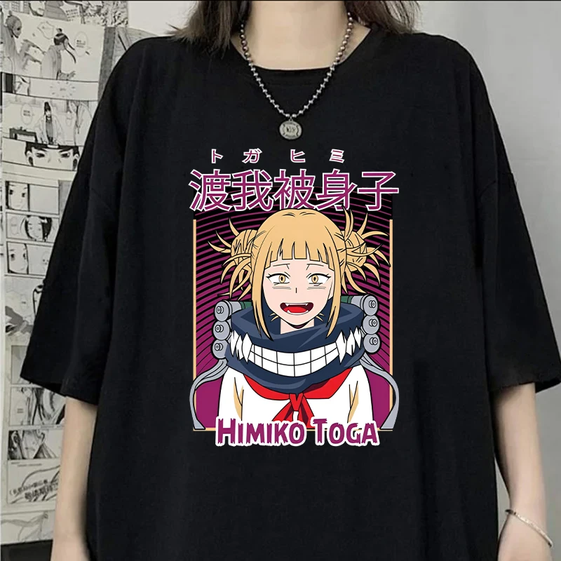 Модная женская футболка Himiko Toga с принтом Y2k Мягкий Топ аниме унисекс повседневная