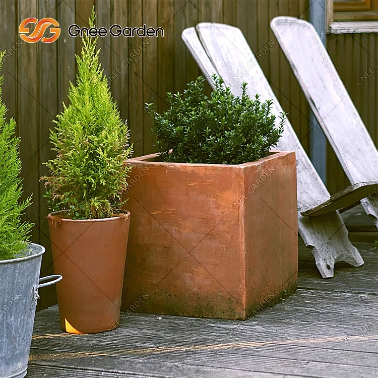 Коробка для уличного горшка Corten Steel Cube