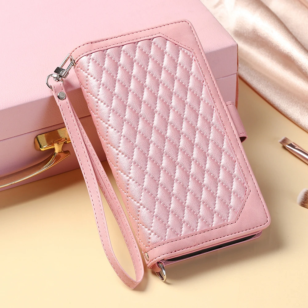 Fashion Zipper Wallet Flip Cover For Xiaomi POCO F3 11T Redmi Note 11 Pro 11S 10 10S 9 9S 8 7 K40 Multi Card Slots Book Cover