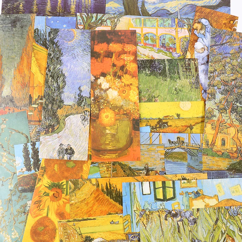 

30Pcs Fairy Tales Bookmark Van Gogh Oil Painting Series Bookmarks Page Markers