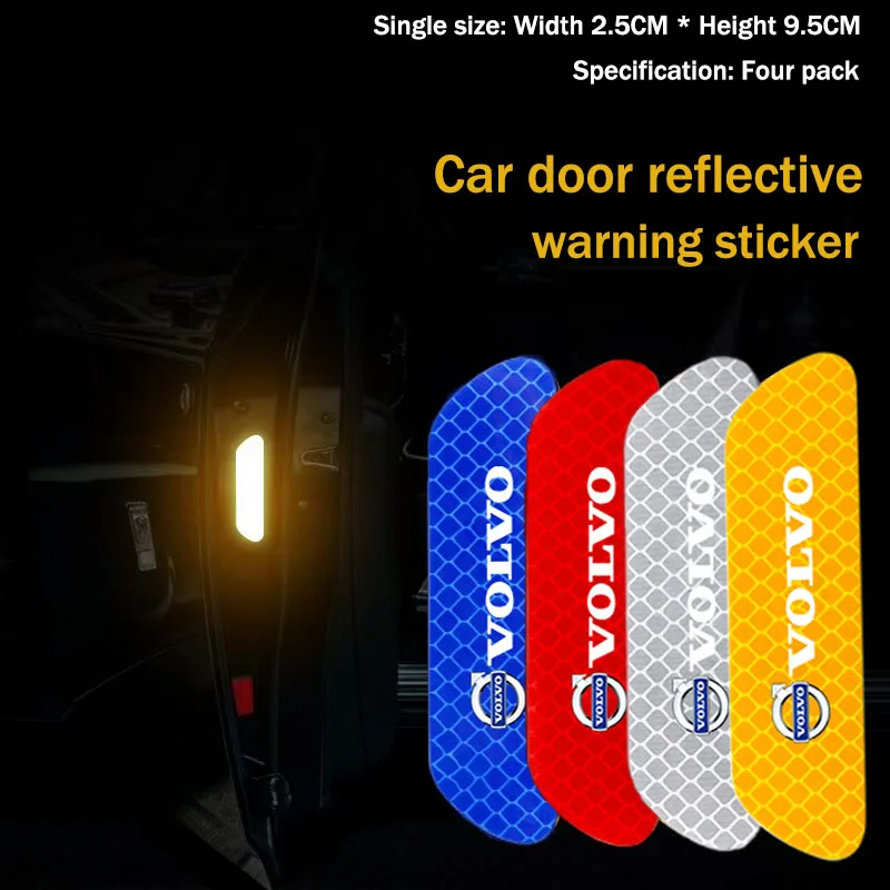 4 шт. светоотражающие наклейки на двери автомобиля Volvo Rdesign XC60 XC40 V60 V40 EX30 XC90 S60 V50 S90
