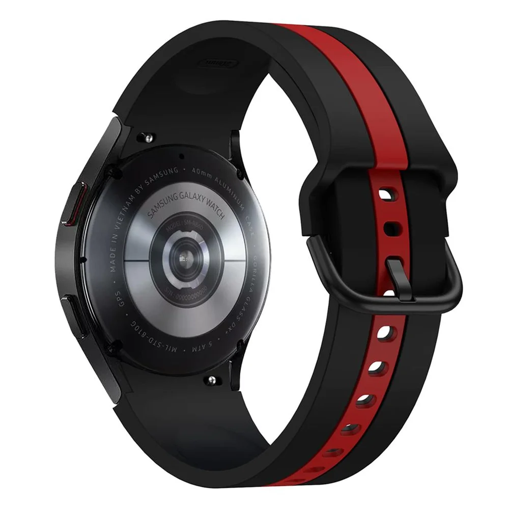 

Ремешок силиконовый для Samsung Galaxy Watch 4 classic, спортивный браслет для наручных часов, 44 мм 40 мм, 20 мм