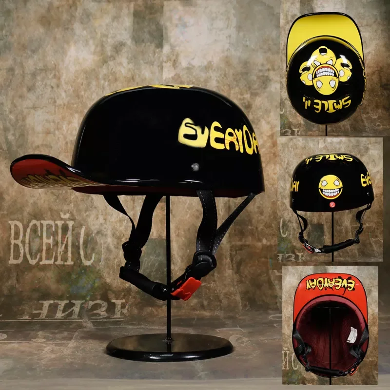 

NEW2023 Motor Helmet Retro Motorcycle Helmet Moto Helmet Scooter Vintage Half Face Biker Motorbike Crash Moto Helmet Casco Moto