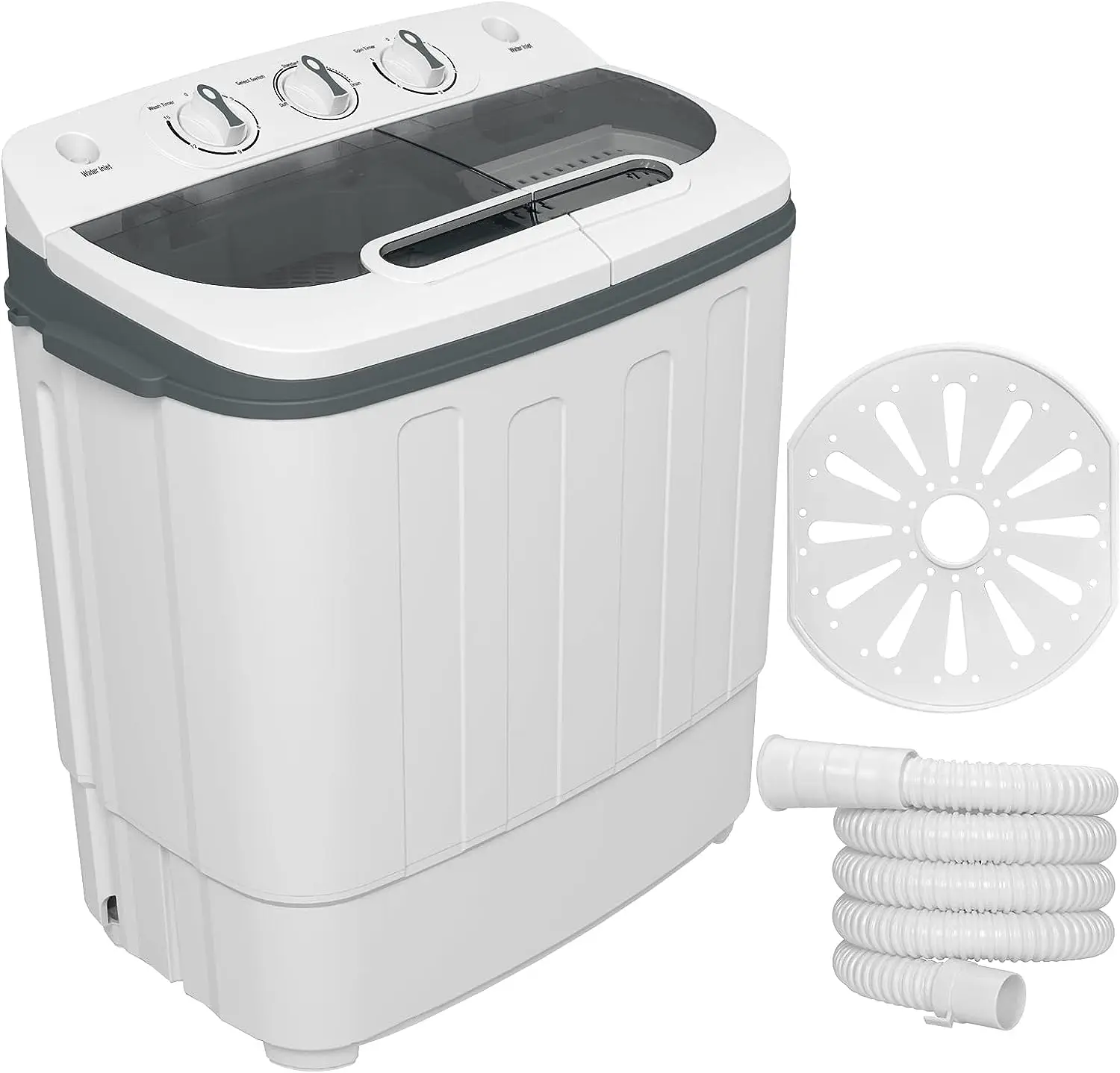 

Портативная мини-стиральная машина, 17 фунтов стиральная машина и Спиннер комбинированный, 2 в 1 компактная Двойная ванна для стирки, шайба (11 фунтов) & Sp