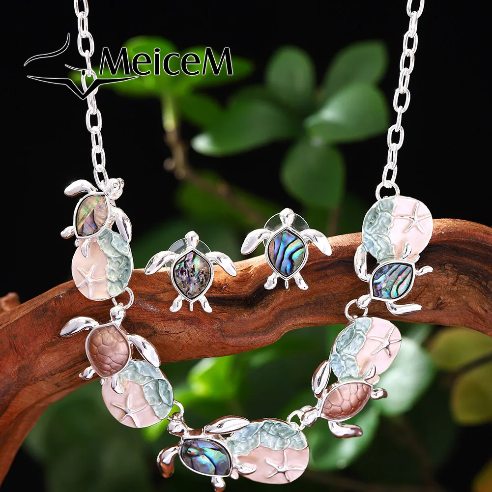 Набор украшений MeiceM из цинкового сплава дизайнерское ожерелье и серьги в виде