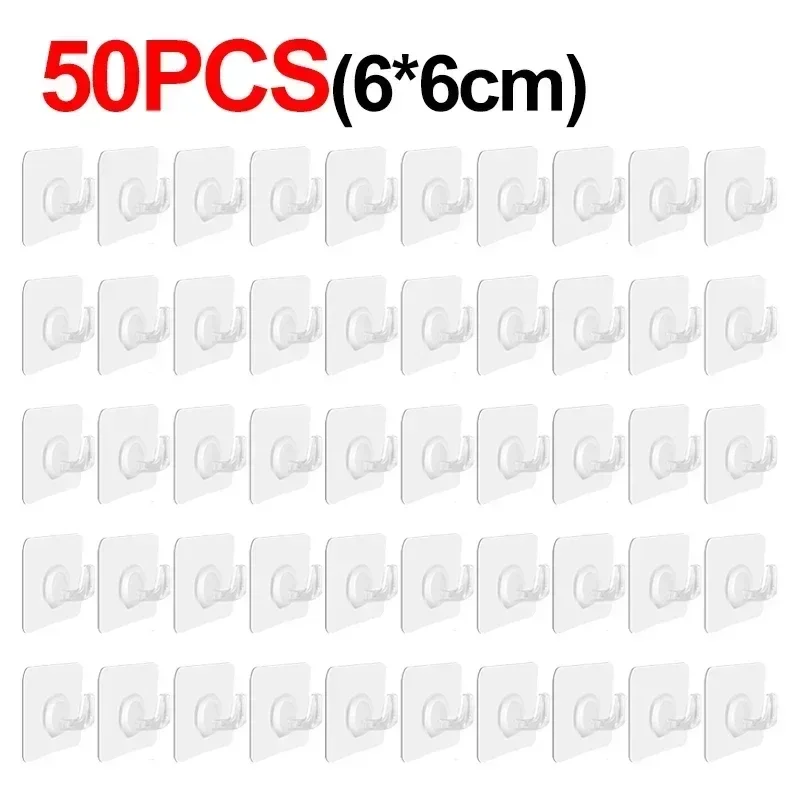 

Прозрачные самоклеящиеся крючки 5-50 шт