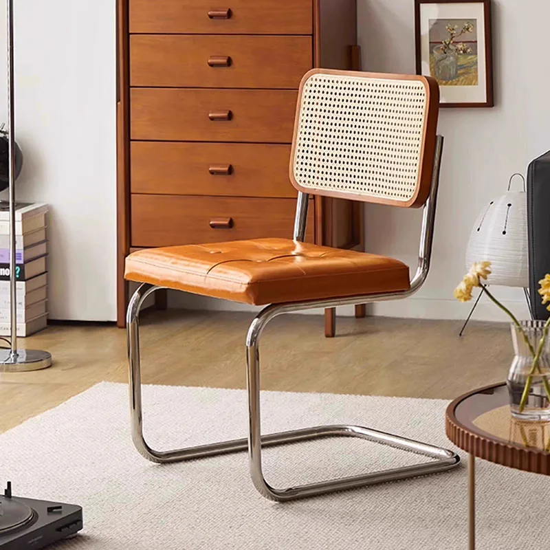 

Designer Regale Salon Dining Chair Nordic Accent Makeup Kitchen Metal Waiting Chair Brown Balcony Sedie Da Pranzo Room Furniture