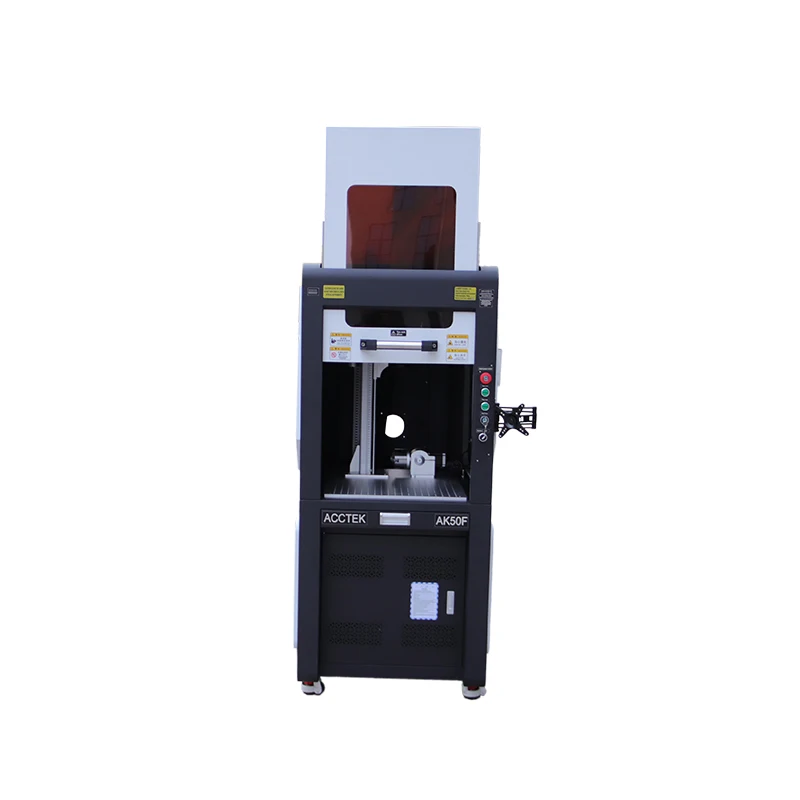 

Safe Cover Enclosure Full Enclosed AK50F Fiber Laser Marking Machine For Metal Gold Silver