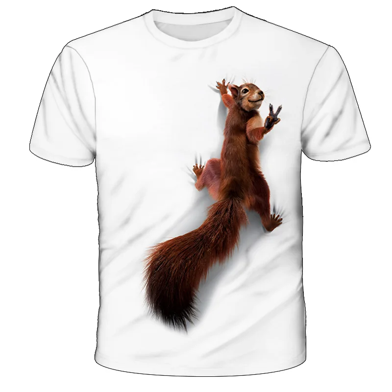 

Funny Squirrel 3D Printing T-Shirt Kids Unisex Fashion Casual Crew Neck T-Shirt