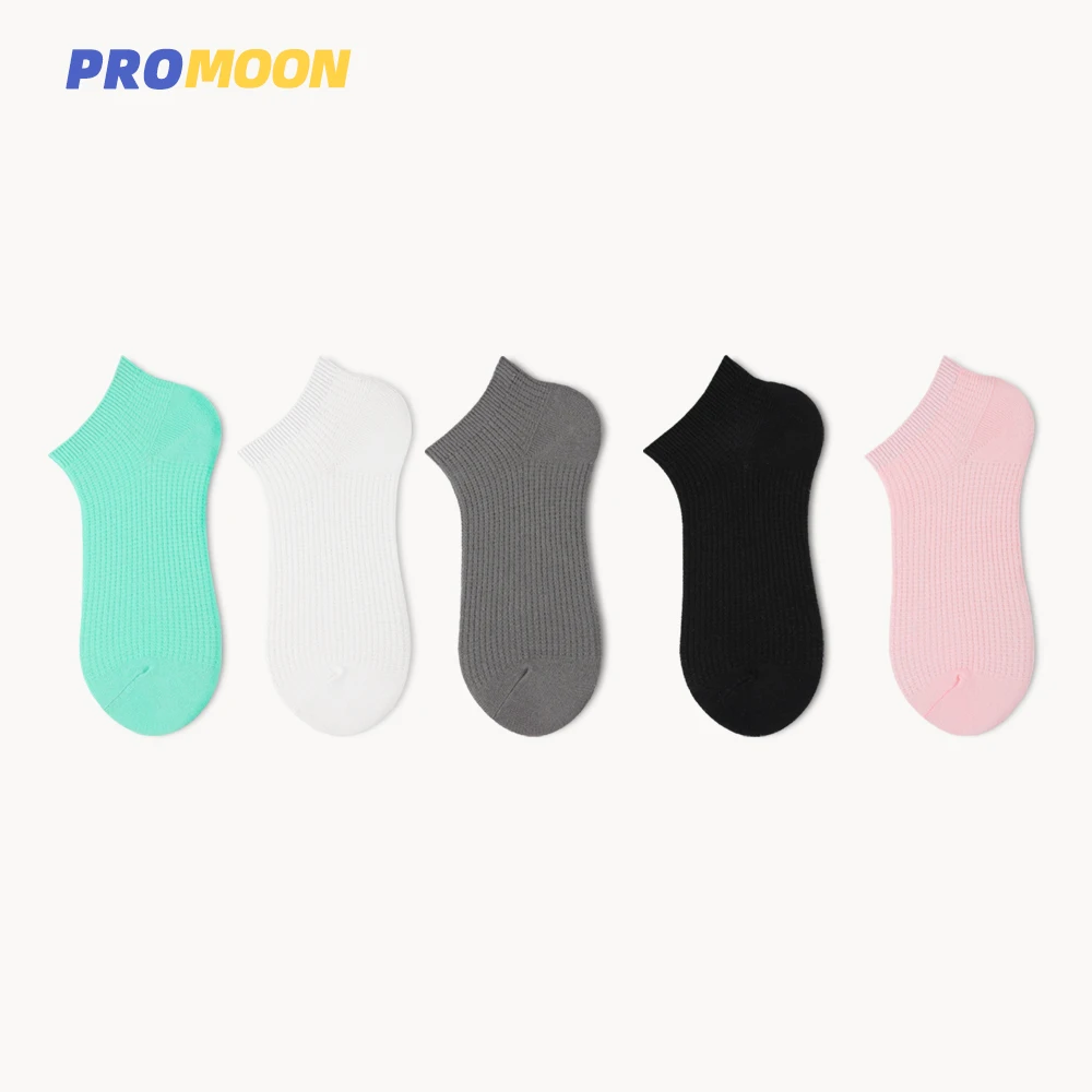 

Waffle Socks Men's Socks Summer ins Thin Style Breathable Sports Sweat Absorption Black And White Shallow Mouth Men's Boat Socks