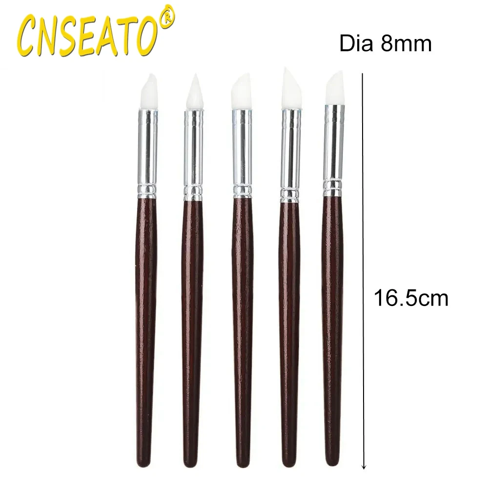 5 шт. зубная кисть из смолы ручка для дизайна ногтей кисти формирования