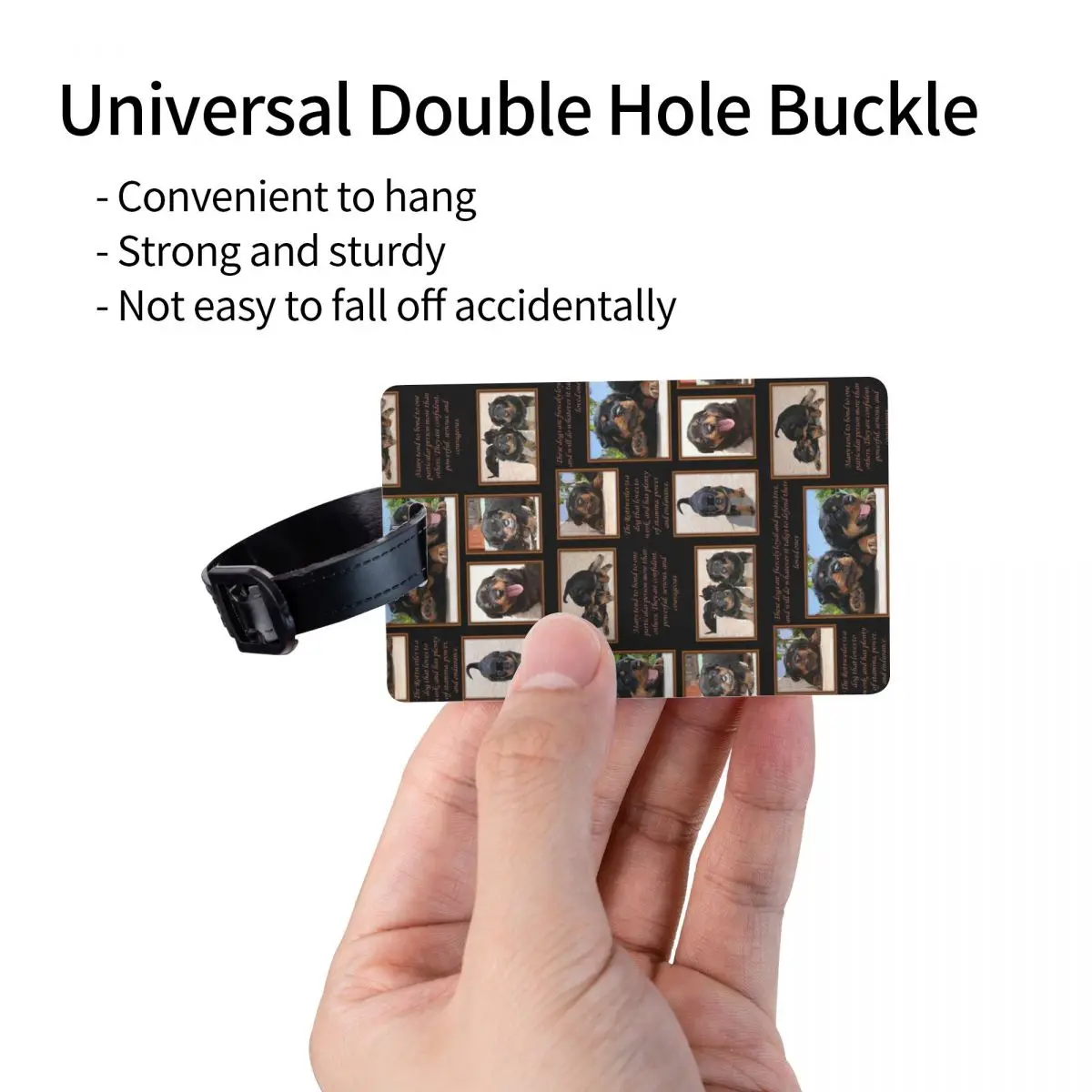 Пользовательские воспоминания ротвейлера парусиновая багажная бирка защита