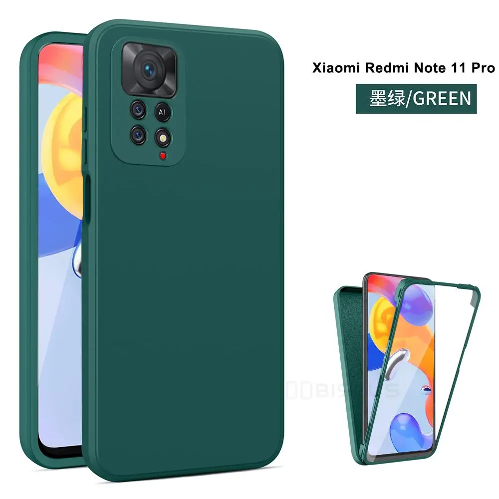 

Чехол 360 для Xiaomi Redmi Note 11 Pro 5G 10S 8 10T Redmi 10C 9 10A 9A 9C Mi 11 Lite 11T защитная пленка из мягкого силикона