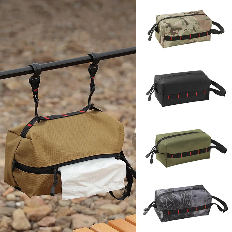 

Outdoor Portable Storage Bag Tissue Paper Box Holder Tactical EDC Tool for Camping Hiking Medical First Aid Bags Dispenser Box