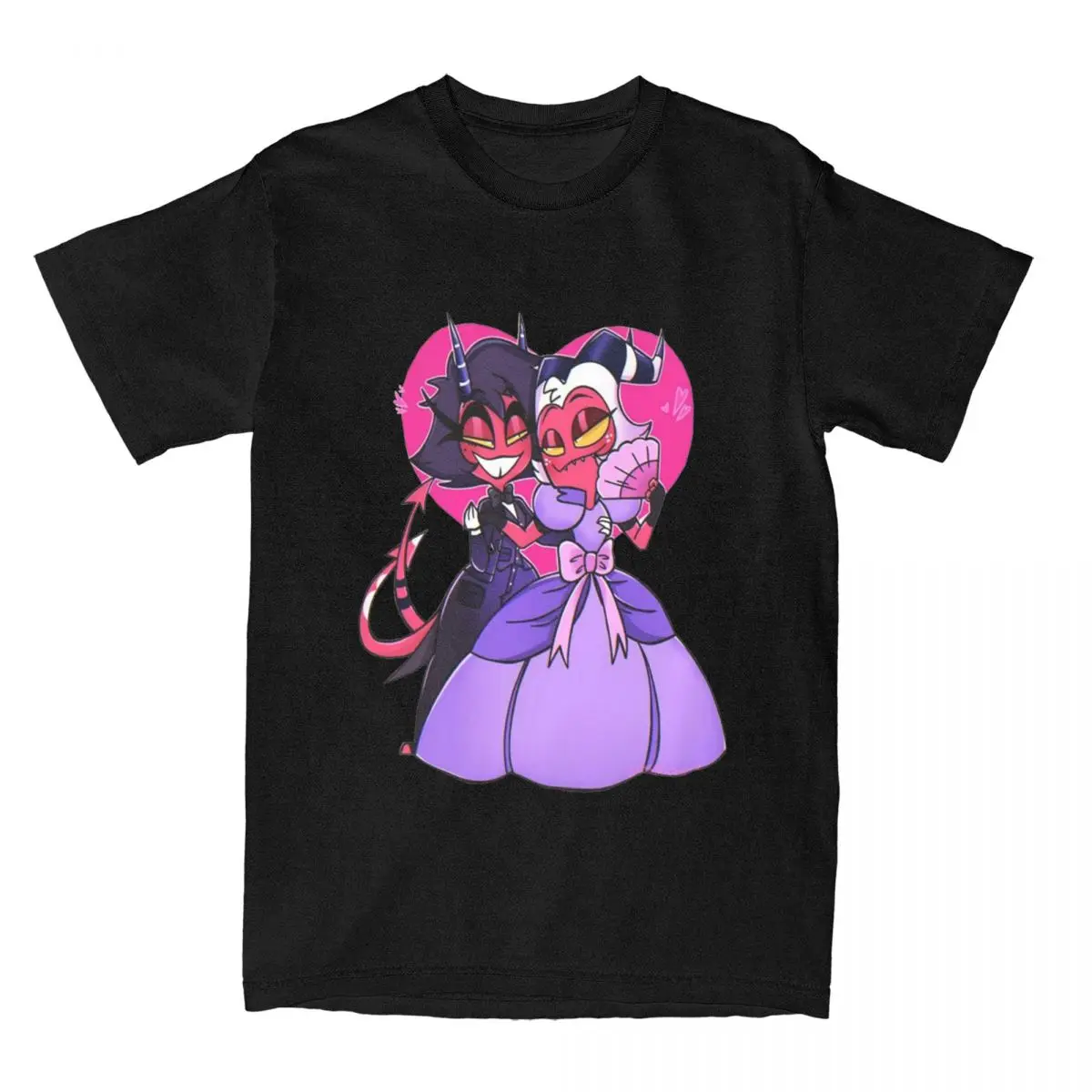 Мужская футболка с надписью Moxxie Millie Helluva-Boss креативная из чистого хлопка