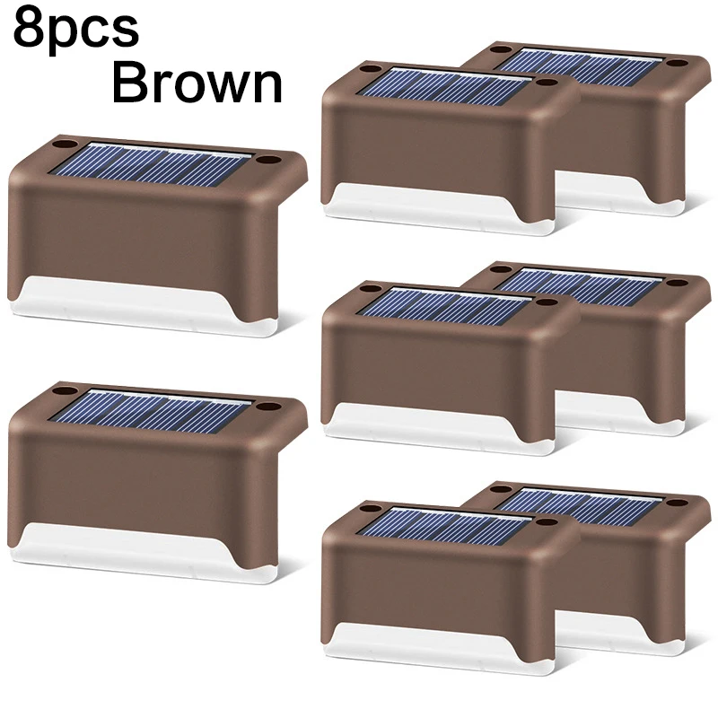 

Solar Led Light 1/2/4/6/8pcs Outdoor Garden Solar Lights IP55 Waterproof Solar Power Step Deck Light Fence Decor Railing Lamps