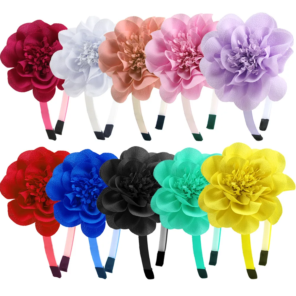 

Цветочные повязки на голову для девочек, детские цветочные аксессуары для волос