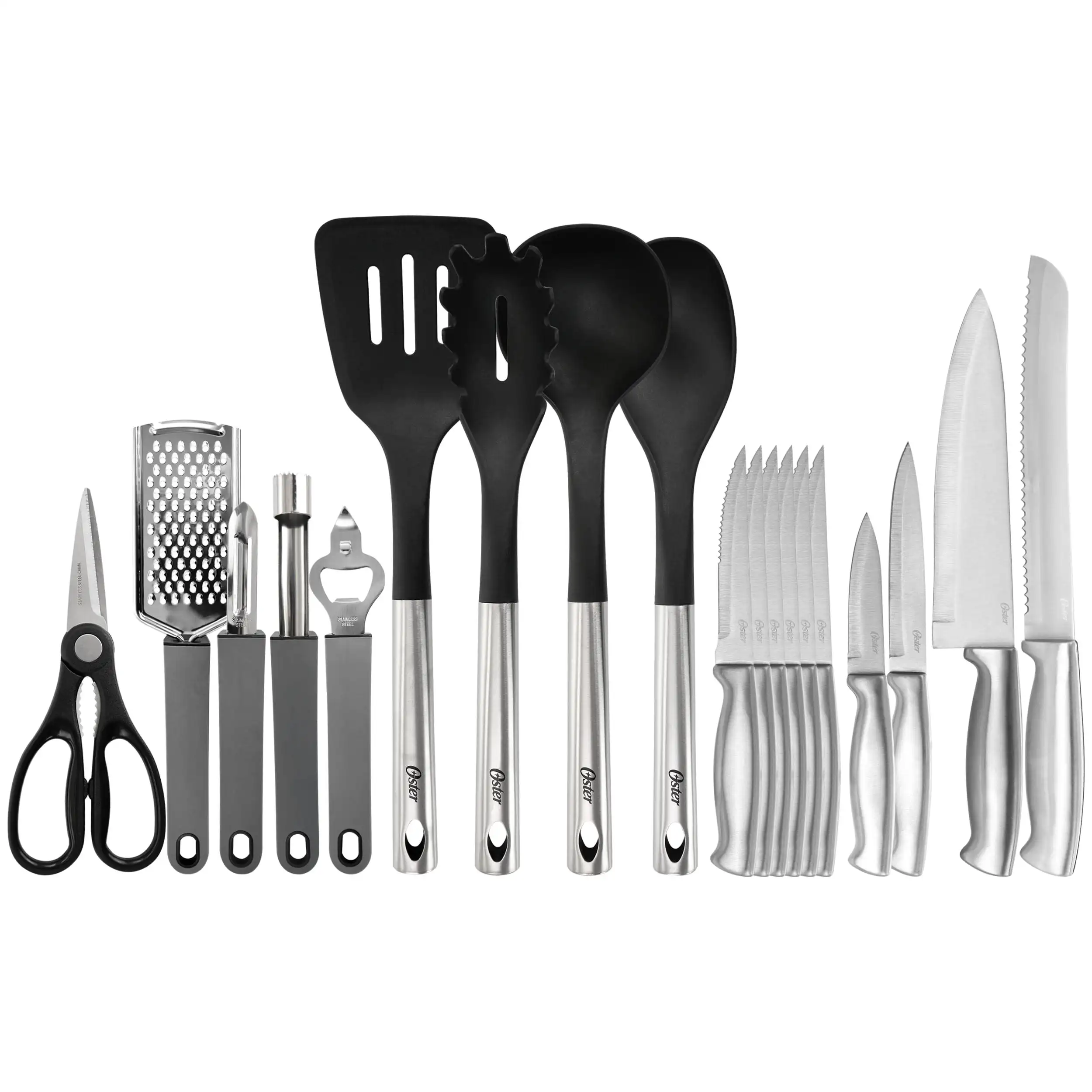 

19 Piece Nylon and Stainless Steel Kitchen Tool and Utensil Set