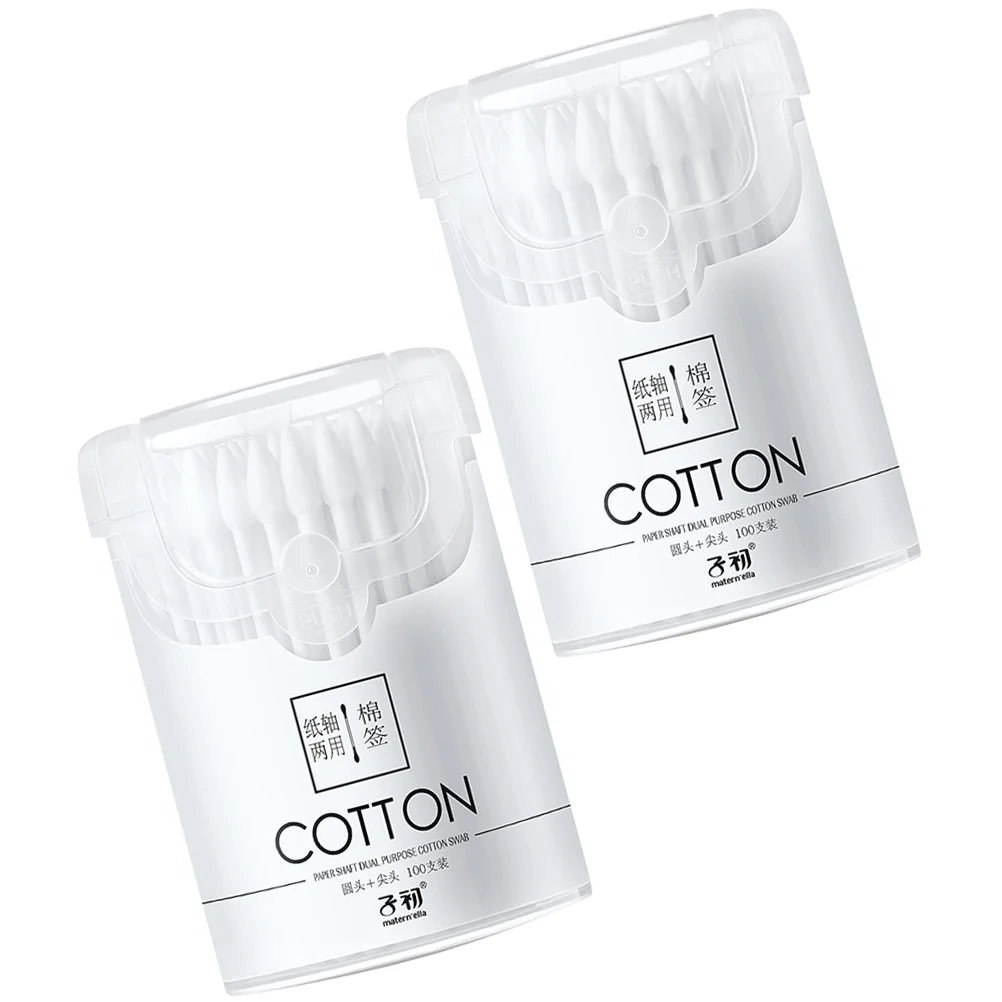 

2 Boxes Cotton Swab Care Buds Swabs Cotton Swabs for Infant Home