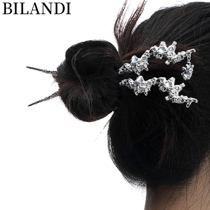 

Bilandi High Quality Hair Sticks Vintage Metal Chopstick Women Hairpins Hair Clip Pin Headwear Wedding Hair Jewelry Accessories