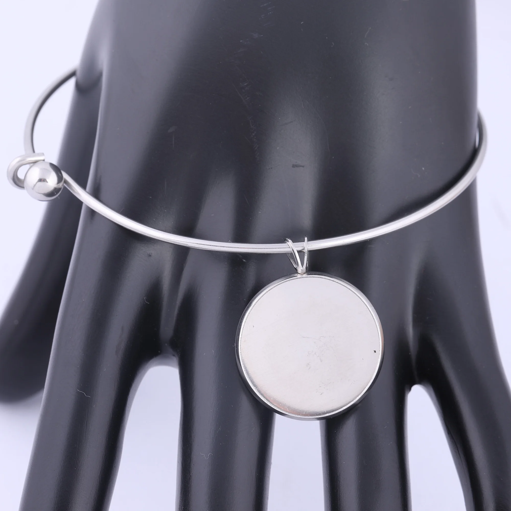 

5pcs Stainless Steel 20mm Cabochon Bracelet Base Setting Blanks Diy Wire Bangle Bezel Trays For Jewelry Making Kit