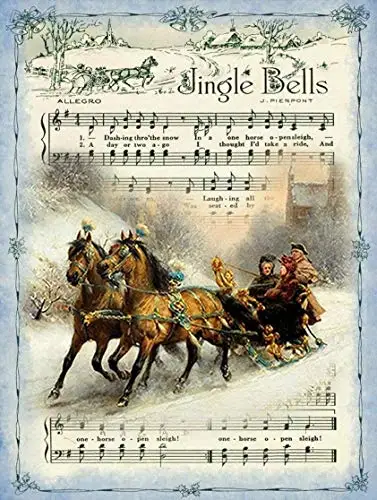 Колокольчики Lplpol Jingle с музыкой открытые сани одной лошадью рождественские