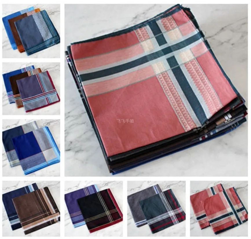 

New classic cotton elderly handkerchief variety men's and women's mixed color sweat absorbing handkerchief