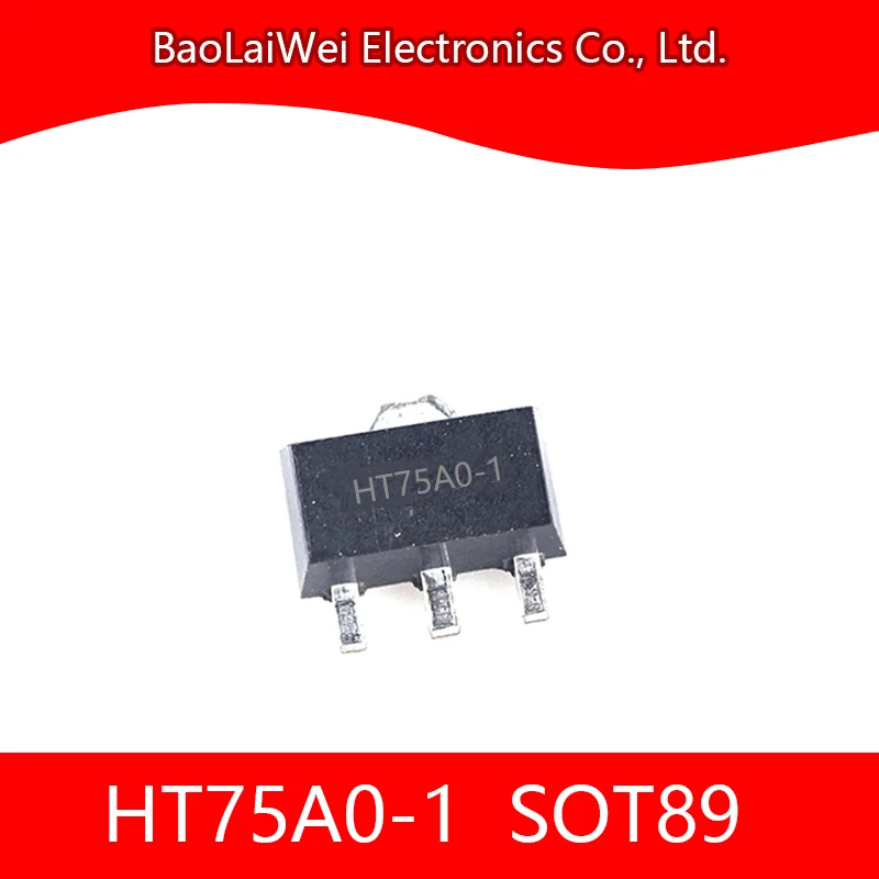 

500pcs HT75A0-1 3SOT89 Electronic Components Integrated Circuits 10V 150mA Low Power LDO regulator Integrated Circuits HT75A0-1