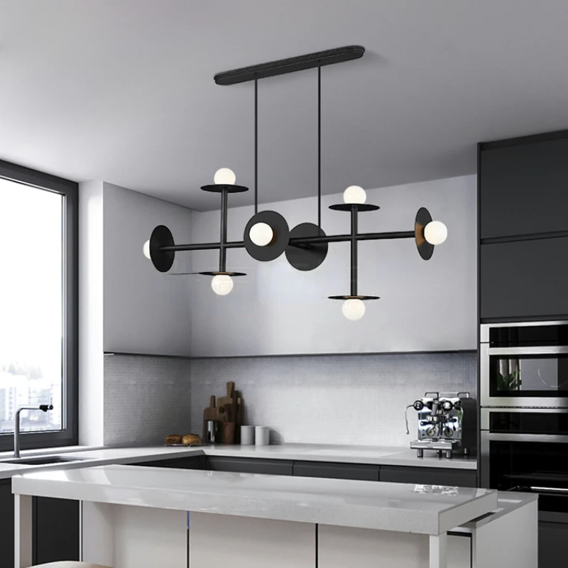 Подвесная лампа в стиле индастриал минималистичный светильник черного и