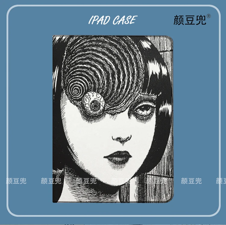 Фото Чехол Junji Ito Fujiang Anime для Samsung Galaxy Tab S10 FE Plus, S9 FE PLUS, S7, S8 Plus, S6 с тройной подставкой №1
